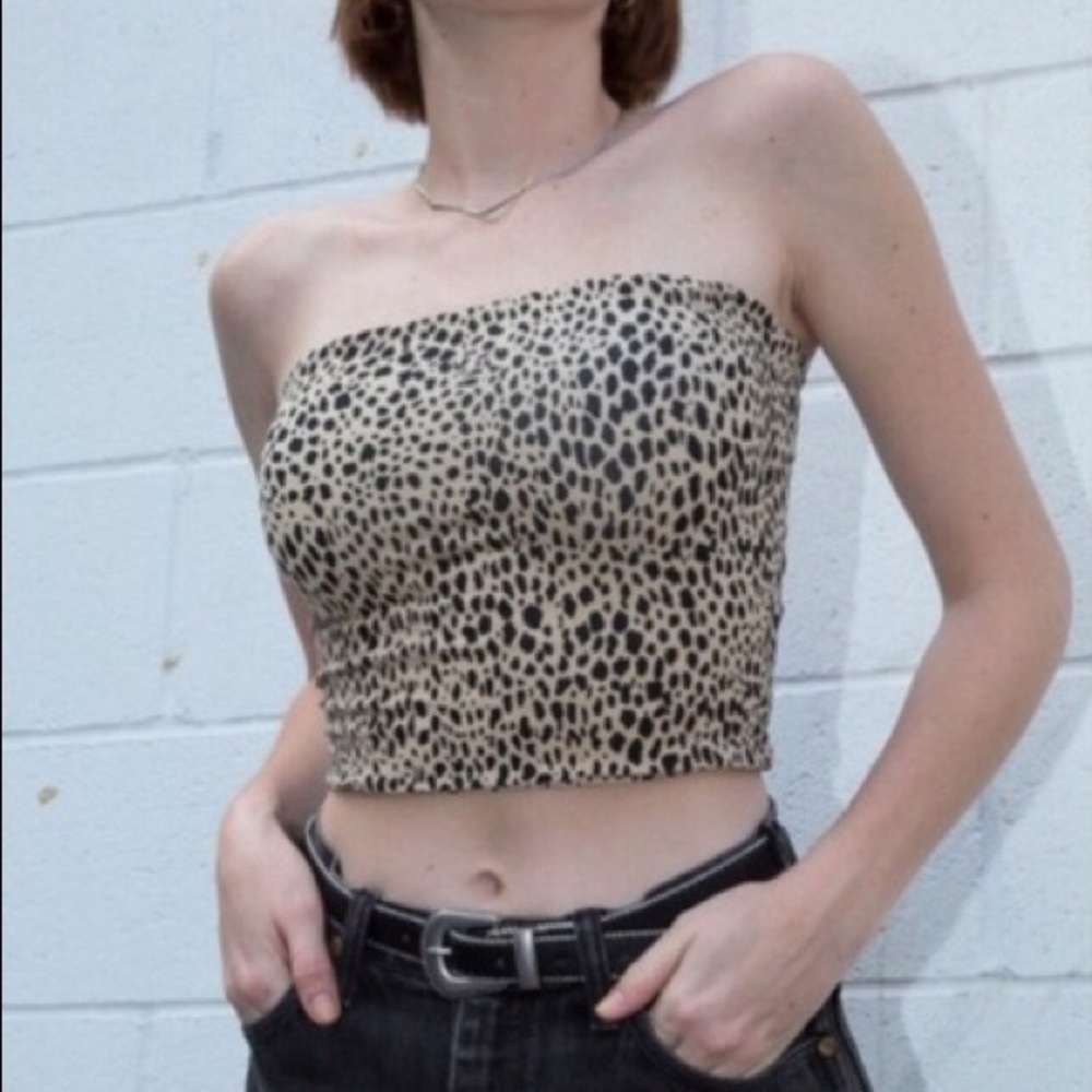 NWOT BRANDY MELVILLE CHEETAH TUBE TOP
